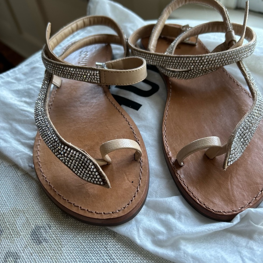 Schutz Courtney Crystal flat sandal - Picture 3 of 9